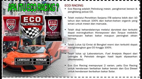 Manfaat Ekonomi dari Eco Racing